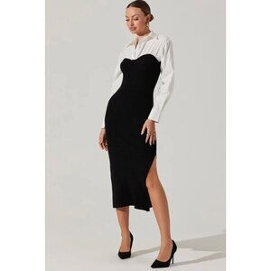 ASTR The Label Ribbed Soft Midi Sweater Dress Size Small NWOT